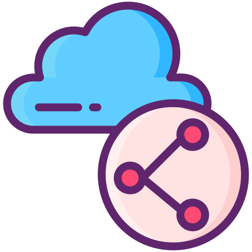partage dans le cloud Icône gratuit partage dans le cloud Icône gratuit
