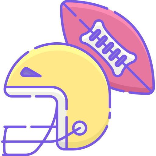 American football Flaticons Lineal Color icon