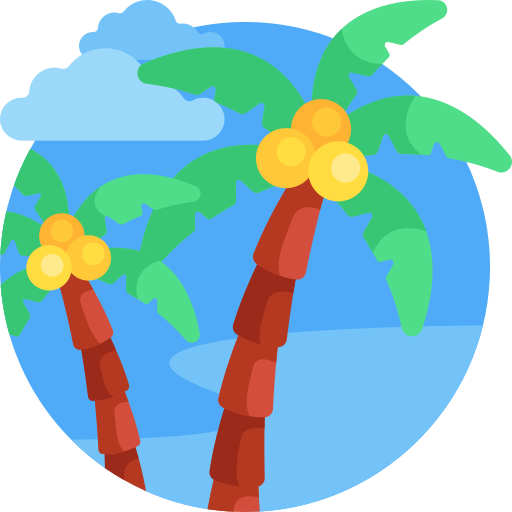 Palm tree Detailed Flat Circular Flat icon