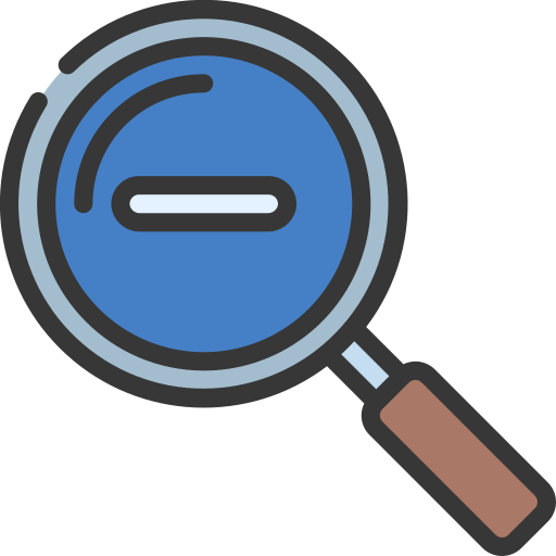 disminuir el zoom icono gratis