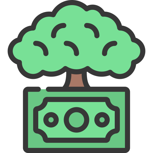 Árbol del dinero icono gratis