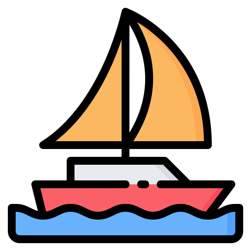 Sailboat Generic Outline Color icon