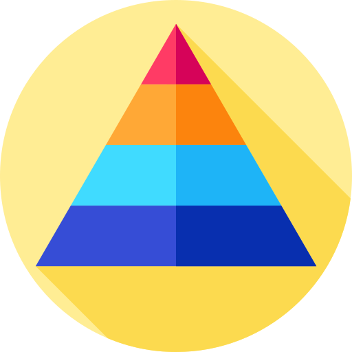 graphique pyramidal Icône gratuit