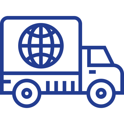 Global distribution - Free transport icons