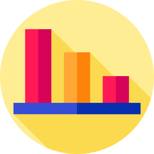 Bar Chart Flat Circular Flat Icon