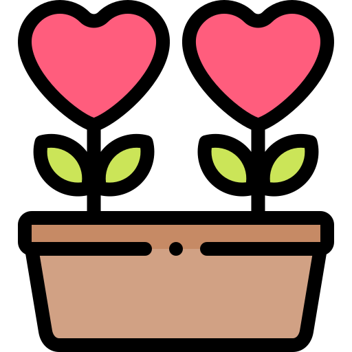 Flower pot Detailed Rounded Lineal color icon