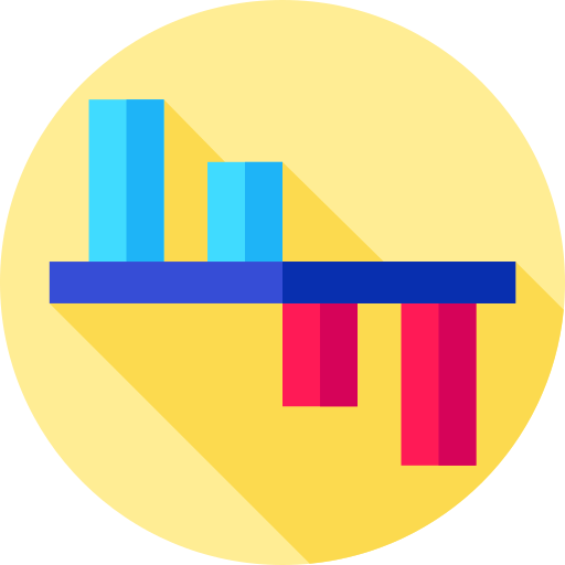 Bar chart Flat Circular Flat icon