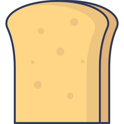 Sliced bread Dinosoft Lineal Color icon