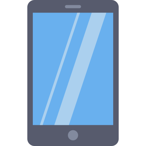 blue mobile device icon
