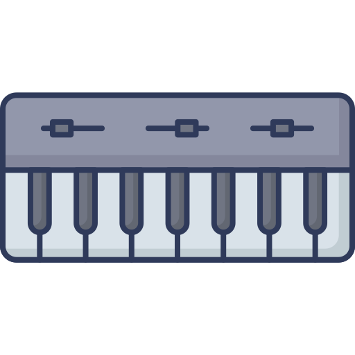 teclado de piano icono gratis