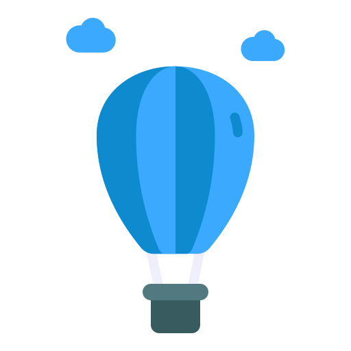 Hot air balloon Good Ware Flat icon