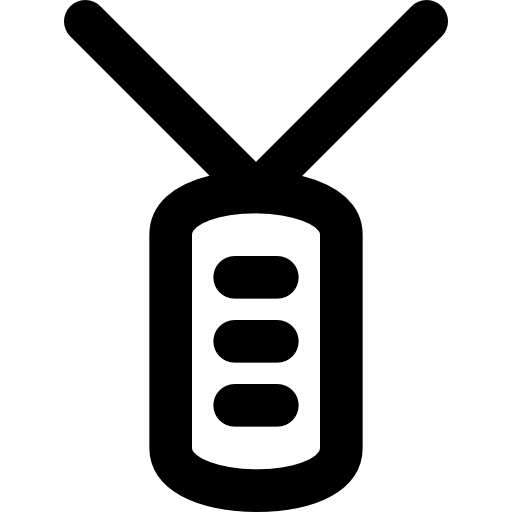 Dog tag Basic Black Outline icon