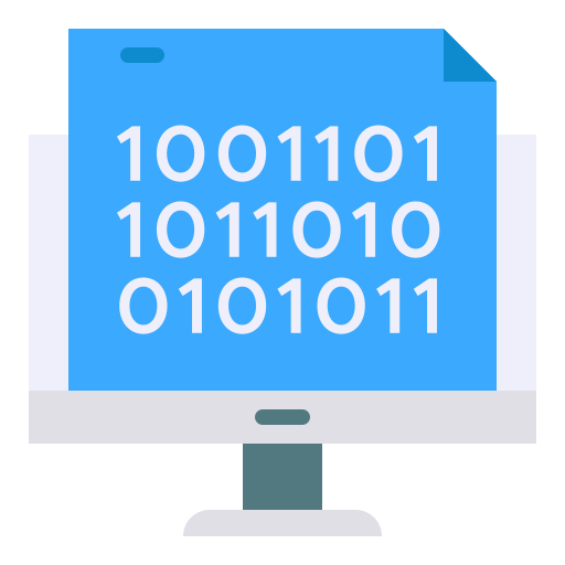 código binario icono gratis