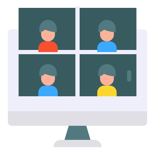 Video conference - free icon