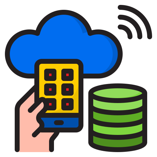 almacenamiento en la nube icono gratis