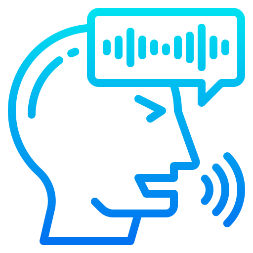 Voice control srip Gradient icon
