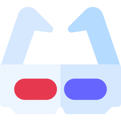 3d glasses Basic Rounded Flat icon