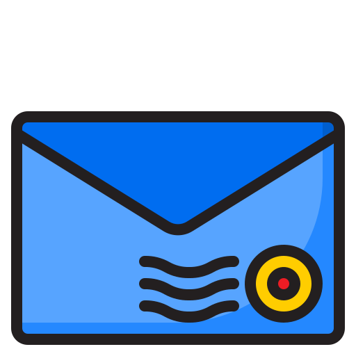 sello de correo icono gratis