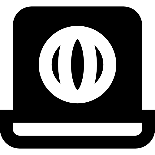 Laptop Basic Black Solid icon