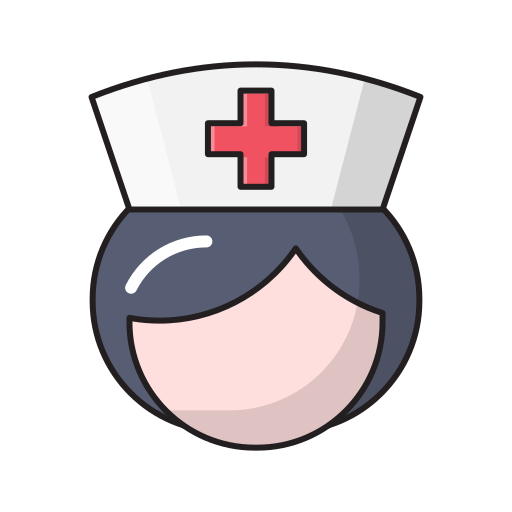 Cartoon De Enfermeira De Garota De Clipart De Saúde Com ícones De