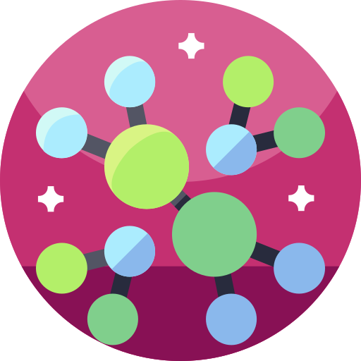 Molecules Geometric Flat Circular Flat icon