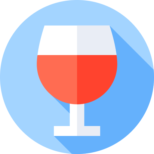 Wine glass Flat Circular Flat icon