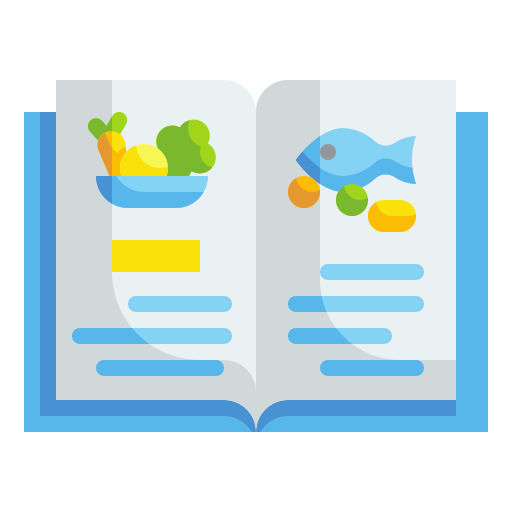 libro de recetas icono gratis