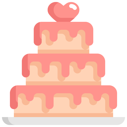 pastel de bodas icono gratis