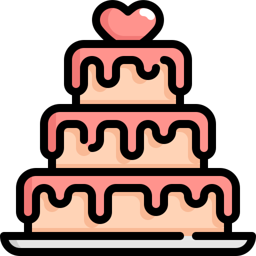 pastel de bodas icono gratis