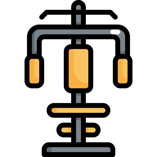 estación de gimnasio icono gratis