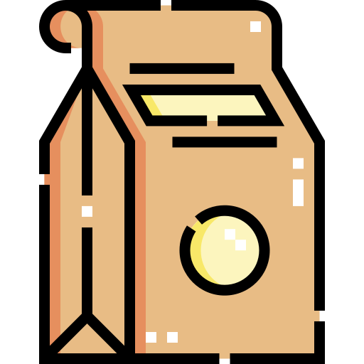 Paper bag Detailed Straight Lineal color icon