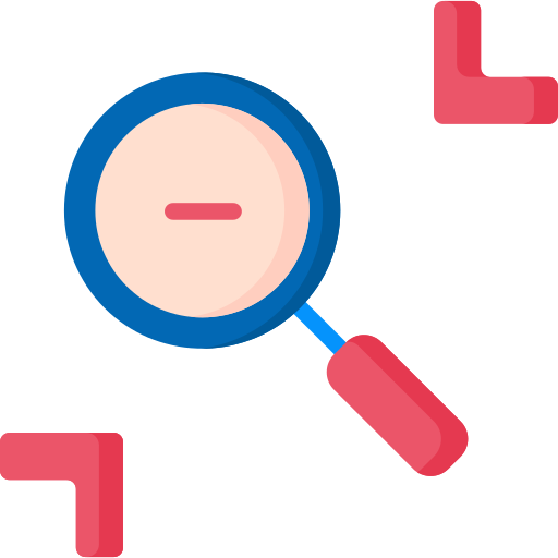 disminuir el zoom icono gratis