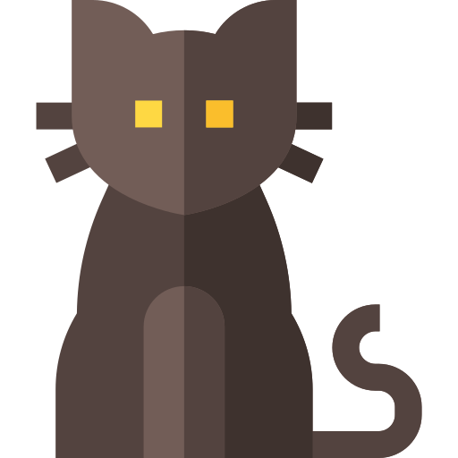 chat noir Icône gratuit chat noir Icône gratuit