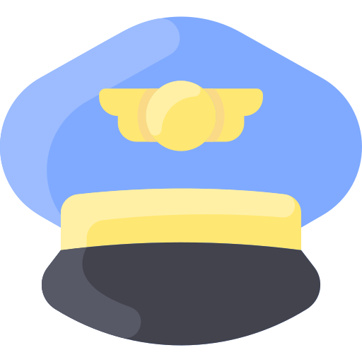 sombrero de piloto icono gratis