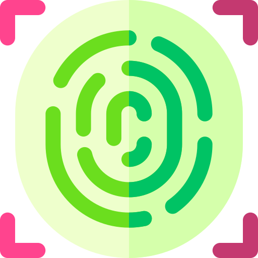 Fingerprint scan Basic Rounded Flat icon