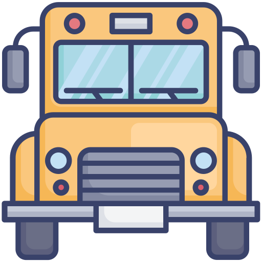 School bus Roundicons Premium Lineal Color icon