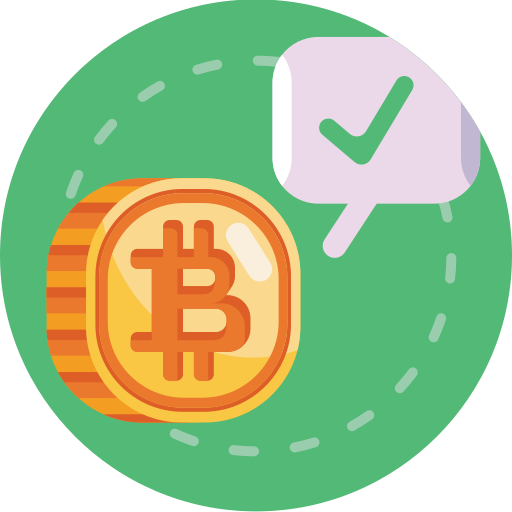 bitcoin aceptado icono gratis