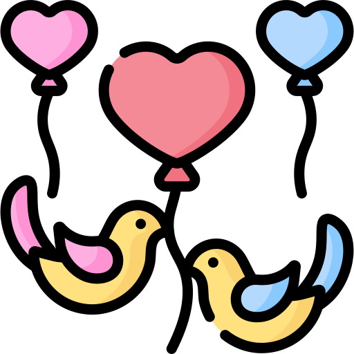 pájaros del amor icono gratis