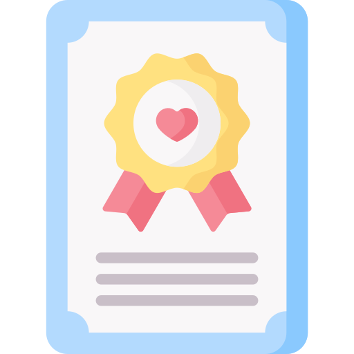 certificado de boda icono gratis