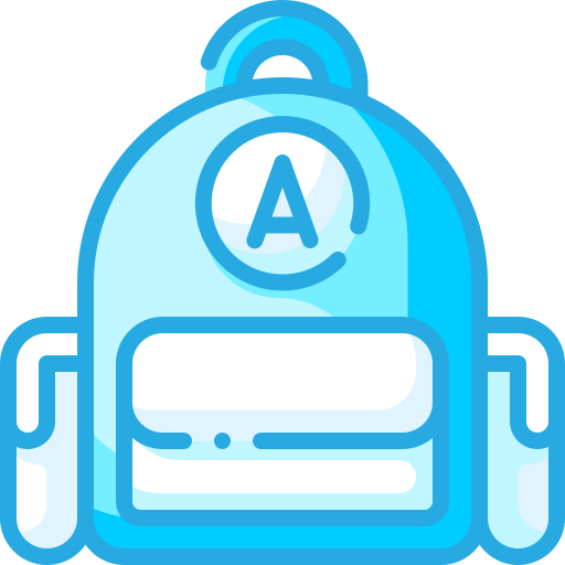 bolsa para la escuela icono gratis