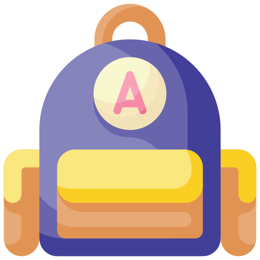 bolsa para la escuela icono gratis