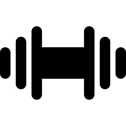 Dumbbell Basic Black Solid icon