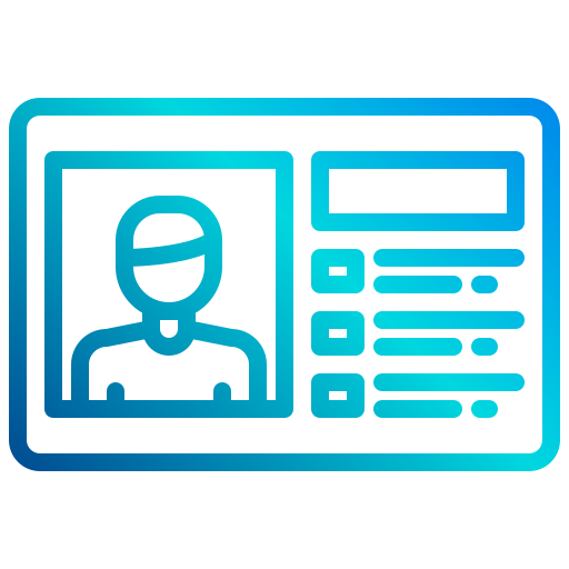 Id card xnimrodx Lineal Gradient icon