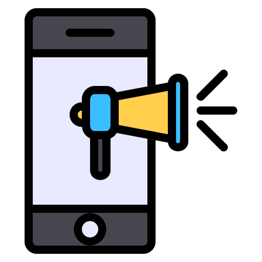 el marketing móvil icono gratis