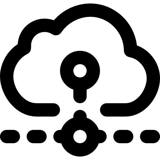 Cloud computing Basic Black Outline icon