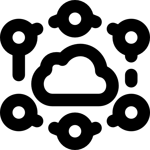 computación en la nube icono gratis