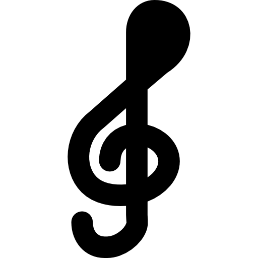 Musical note Basic Black Outline icon