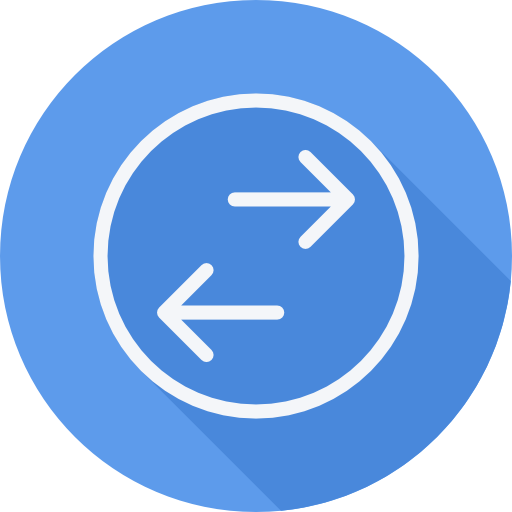 Exchange Cursor Creative Flat Circular Icon