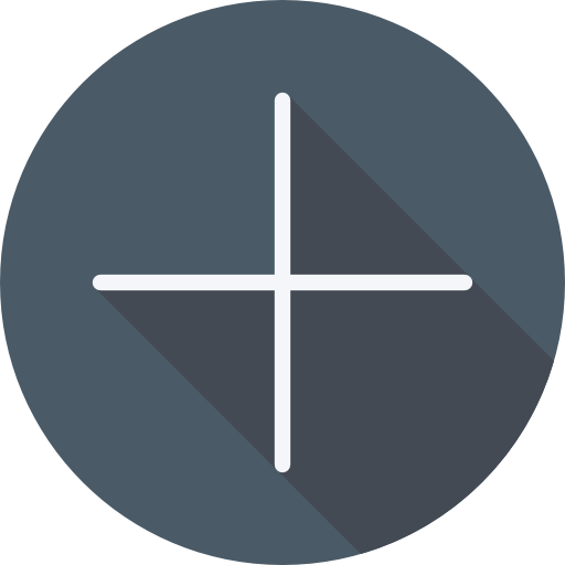 Plus Cursor creative Flat Circular icon