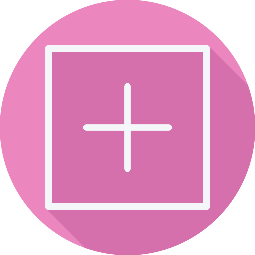 Plus Cursor Creative Flat Circular Icon